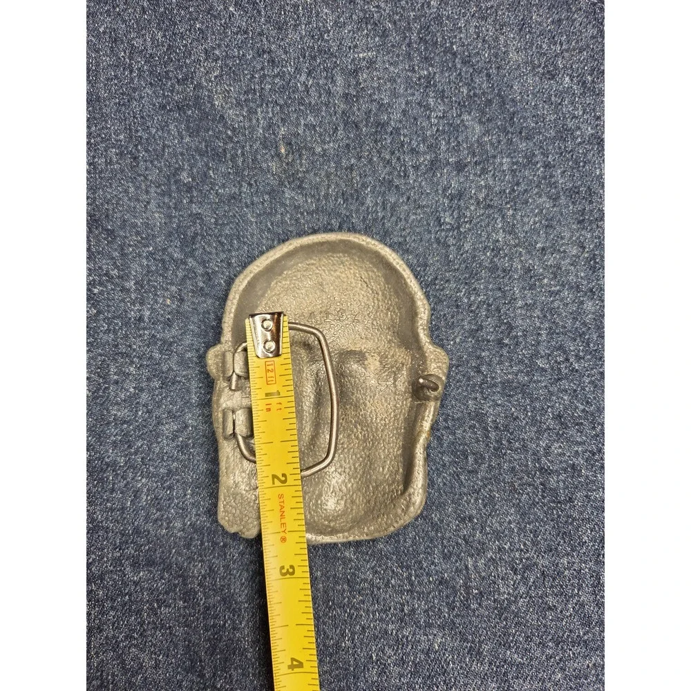 Vintage Large Pirate Head Silver Belt Buckle - Collectible